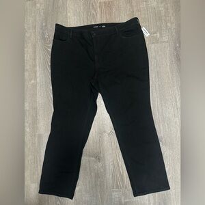 NWT Old Navy Womens Black High Rise Straight Jeans Size 24